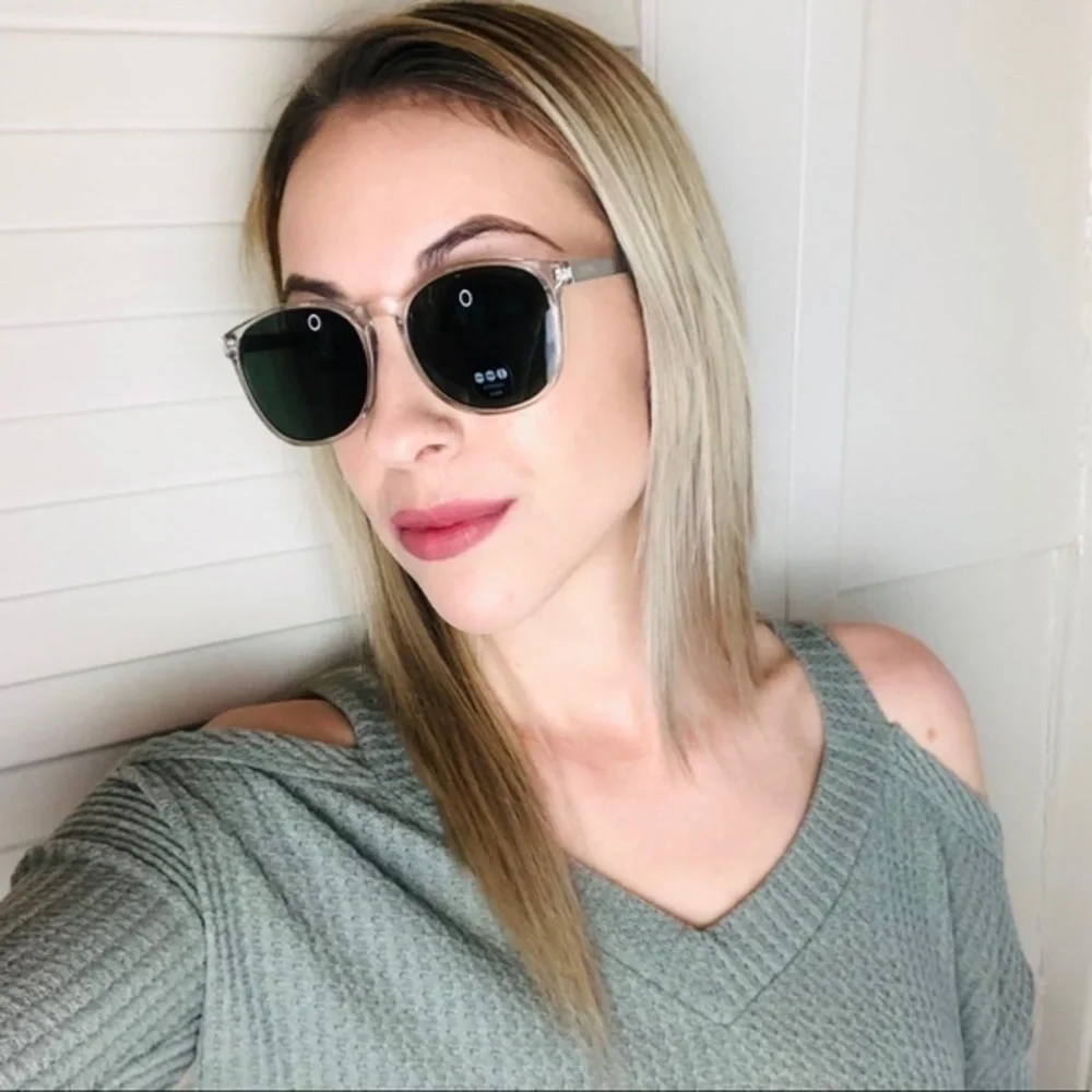 KOMONO Urkel Clear Silver Sunglasses NEW UV400